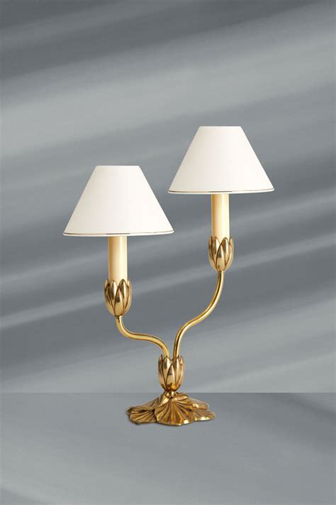 Nymphéa Classic Gold Asymmetrical Table Lamp Lucien Gau Massive
