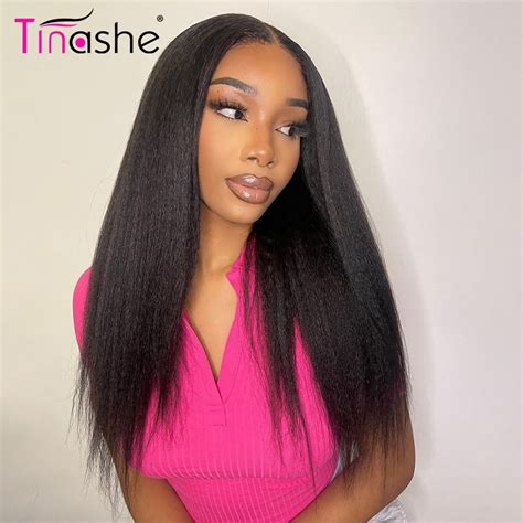 Tinashe Kinky Straight Wig 13x6 HD Transparent Lace Front Human Hair