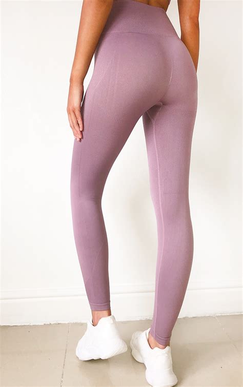 Mauve High Waist Seamless Gym Leggings Prettylittlething