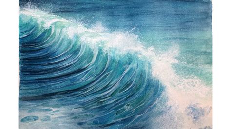 Ocean Wave Watercolor Demonstration Cindys Art Youtube