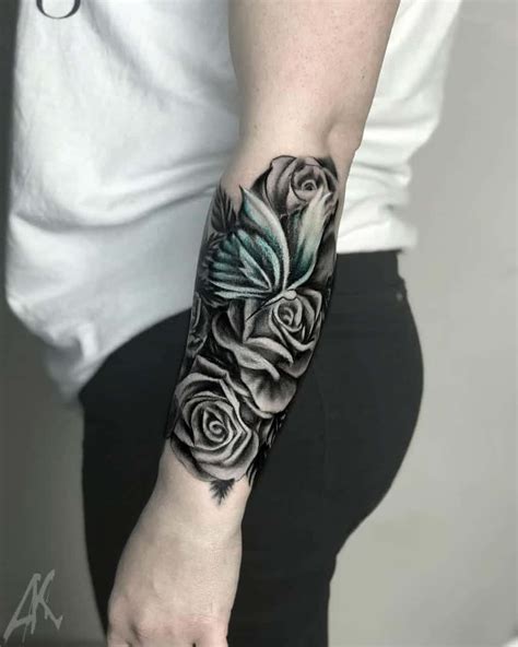 Top 61 Best Rose Sleeve Tattoo Ideas 2020 Inspiration Guide Mens