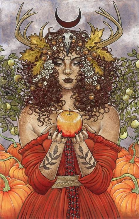 Mabon Pagan Autumn Equinox Art Print Etsy Solstice Art Pagan Art