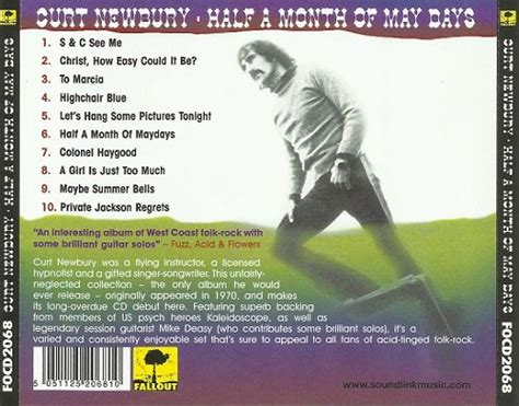 Curt Newbury Half A Month Of Maydays Reissue 19702007