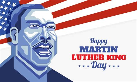 Happy Martin Luther King Day Greeting Card Vector Illustration For