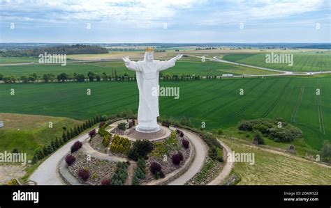 Swiebodzin Poland June 1 2021 Aerial View Of Statue Of Christ The