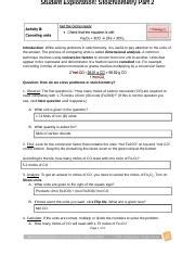 Dichotomous keys dichotomous gizmo answer some of the worksheets for this concept are student exploration. Copy_of_Student_Exploration_Stoichiometry_Part_2 - Student ...