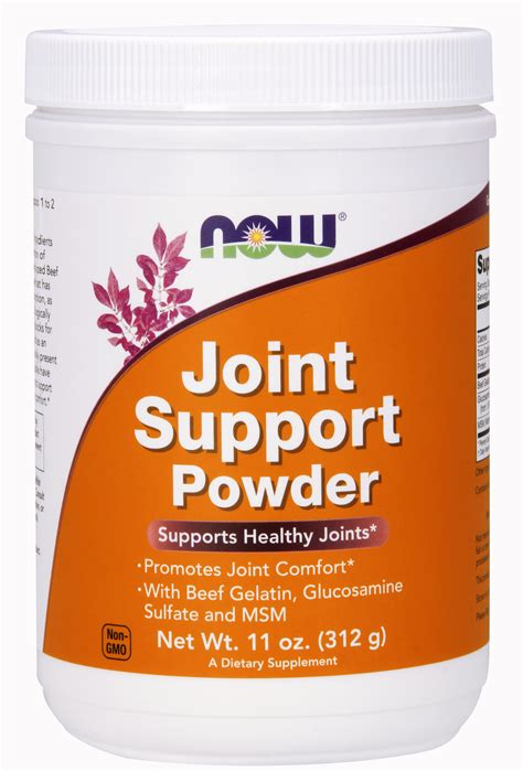 Now Supplements Joint Support™ Powder With Beef Gelatin Glucosamine Sulfate And Msm 11 Ounce