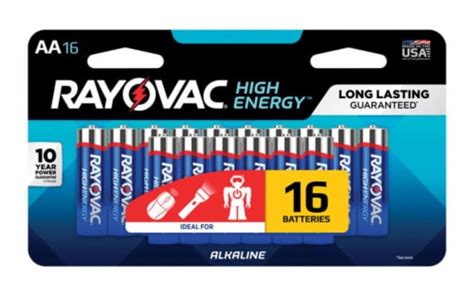 Rayovac High Energy Alkaline Aa Batteries 16 Pack 1 Pk Smiths