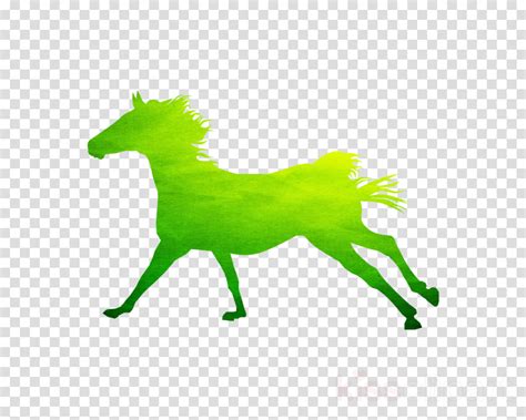 Animal Cartoon Clipart Green Horse Wildlife Transparent Clip Art