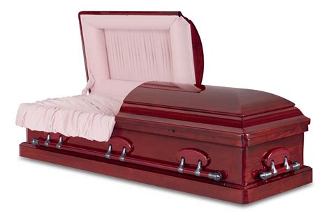 Traditional Mahogany Polished Red Mastercraft Casket Company