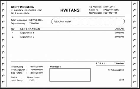 Download Kwitansi Kosong Word Excel Dan PDF Gratis