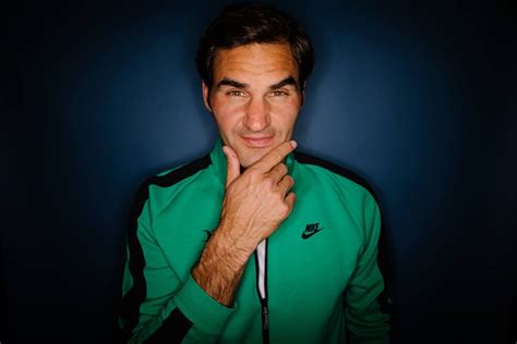 Roger Federer Poses For Portraits During The Bnp Paribas Open In Indian
