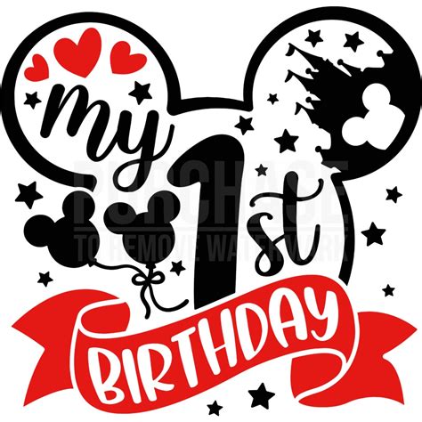 My 1st Birthday Svg, Mouse Birthday Svg, Mouse Ears Svg