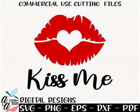 Kiss Svg Kiss Me Svg Kiss Png Red Kiss Mouth Svg Lips Etsy