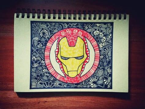Ironman Mandala Art Zentangle Art Drawings