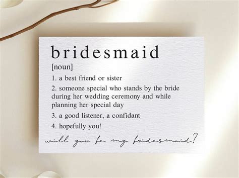 funny will you be my bridesmaid card pittman willieret1950