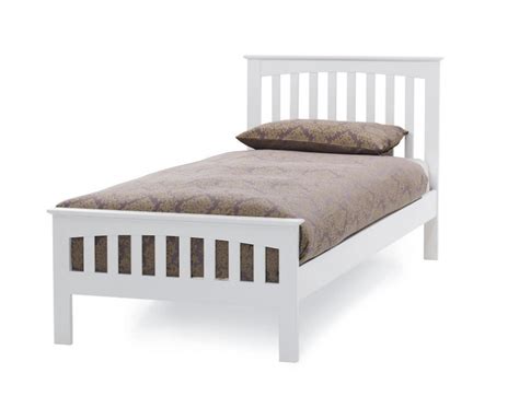Whether you're looking for a white single bed frame or a double bed frame, our range of white beds can fit effortlessly in your bedroom. Serene Amelia 3ft Single White Wooden Bed Frame by Serene ...