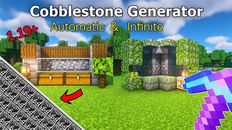 Minecraft Best Automatic Cobblestone Generator 120 Survival