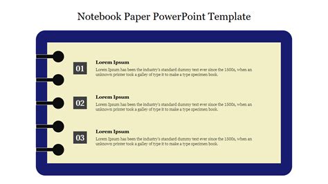 Notebook Paper Powerpoint Template Free Presentation