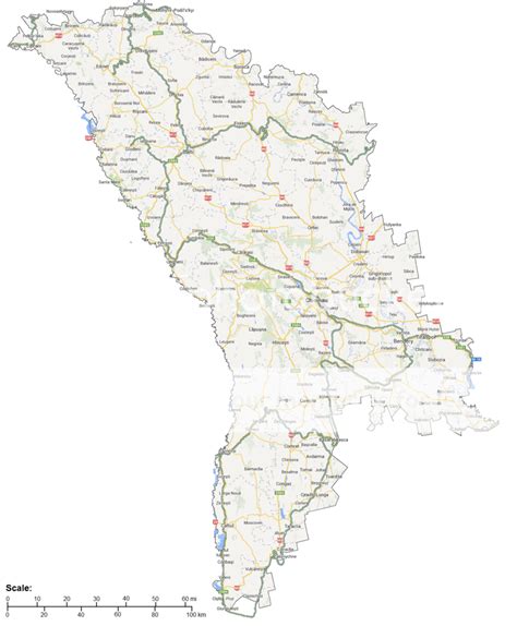 Large Detailed Political Map Of Moldova With Roads Railroads Major Images