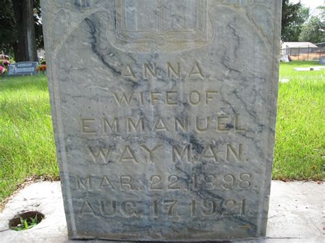 Anna Black Wayman Memorial Find A Grave