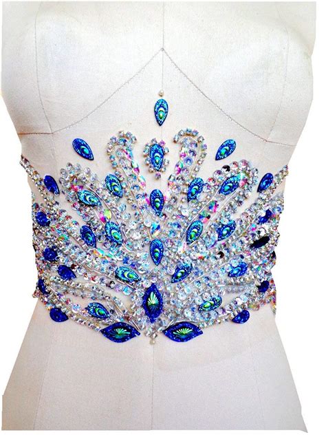 Handmade Rhinestone Applique Patches Beaded Sew On Wedding Decoration Costumes Dresses Sequin