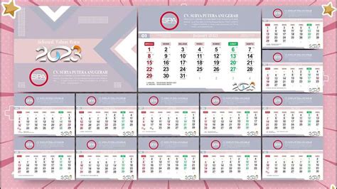 Download Template Desain Kalender Mejaduduk Polosan Tanpa Foto Gratis