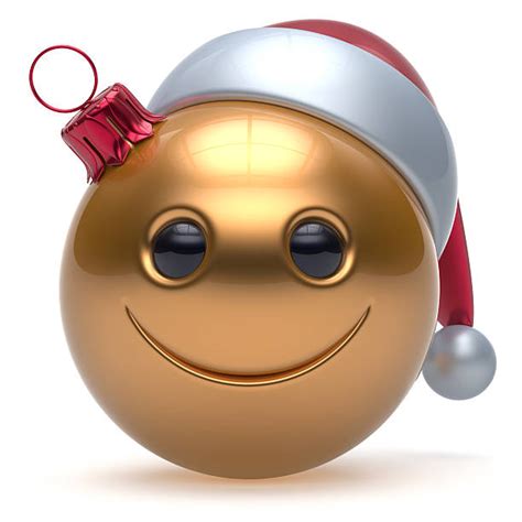 Santa Claus Emoticon Laughing Holiday Emoji Stock Photos