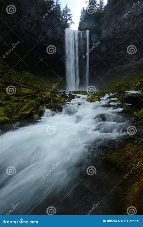 Tamanawas Waterfall In The Mount Hood National Forest In The Pacific
