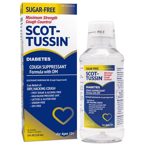 Scot Tussin Maxiumum Strength Cough Suppressant With Dm For Diabetics