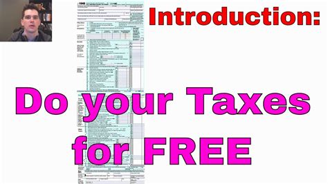 How To File Your Taxes For Free With Free Fillable Forms Intro Youtube