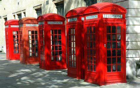 5 Red Telephone Booths London England Pantheon Photography John Ecker