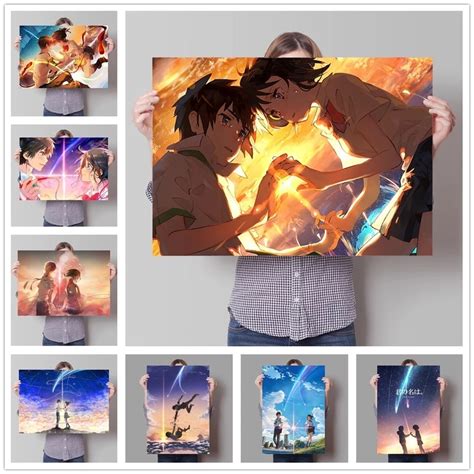 Anime Movie Your Name Poster Cartoon Living Room Posters Wall Sticker