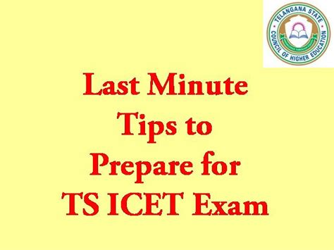 Ts Icet 2020 Last Minute Tips For Preparation
