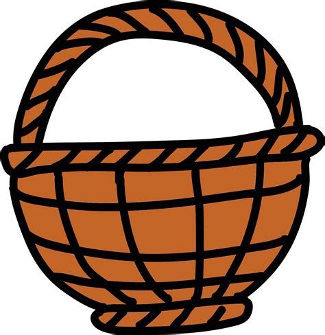 Wicker Basket Icon Empty Flower Basket Icon Png Clipart Full Size