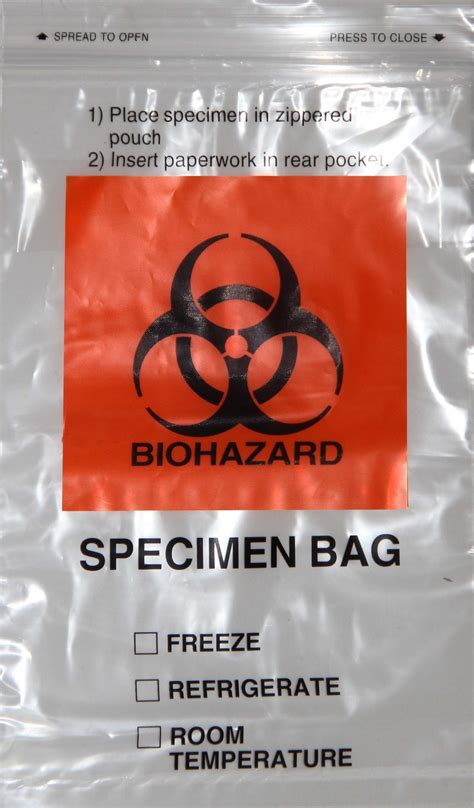 Amazon Com Specimen Biohazard Bags With Extra Pocket 6 X9 Qty 1 000
