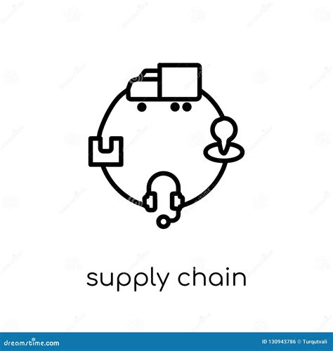 Supply Chain Icon From Delivery And Logistic Collection Stock Vector
