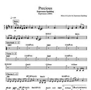 Precious · Esperanza Spalding Bass Voice Lead Sheet Sheet Music Chords Lyrics