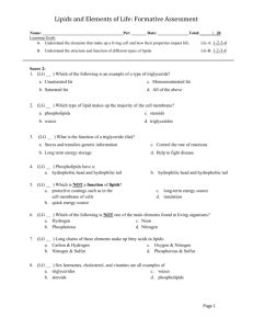 Regular feedback—a key benefit of formative assessment—nurtures students as they learn and ensures they continue to improve and. Practice Quiz on Lipids: Answer Key