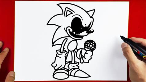 How To Draw Sonic Exe Too Slow Encore Friday Night Funkin Fnf Easy