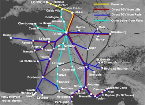 France High Speed Rail Map Secretmuseum