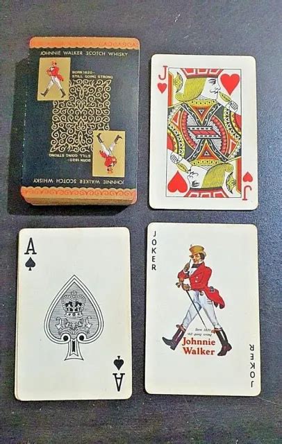 Vintage Playing Cards Full Deck Swap Cards Johnnie Walker Scotch