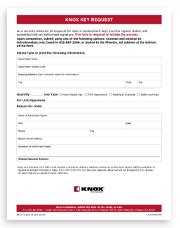 key request form knox rapid access system