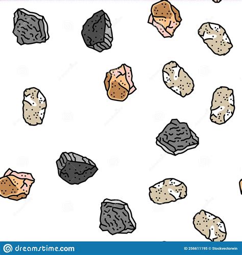 Stone Rock Texture Nature Vector Seamless Pattern Stock Vector