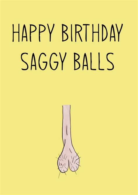 Saggy Balls Birthday Card Thortful