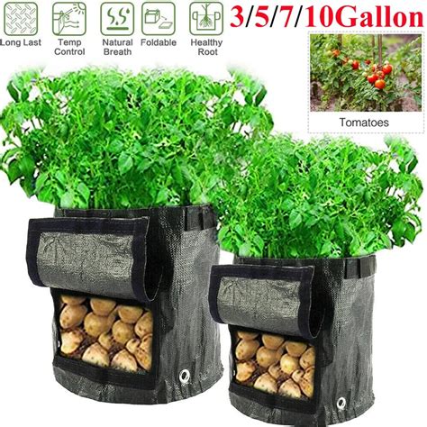 3 Piece Plant Bag Non Woven Fabric Potato Bag For Potatoes Vegetables