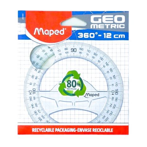 Maped 360 Protractor 12cm Geo Metric Mcs Office Supplies