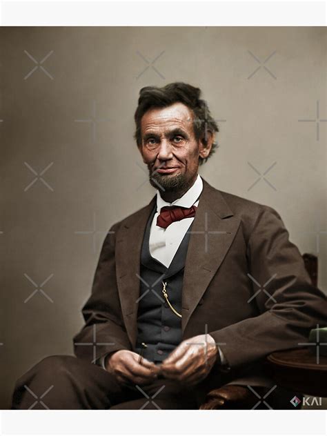 President Abraham Lincoln 1865 Colorized Art Print For Sale By Kai
