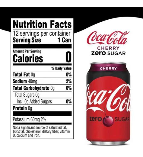 Coca Cola Zero Cherry Flavored Soda 12 Fl Oz 12 Count