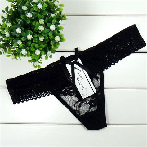 Buy Newest Pretty Lace G String Lady Cotton Thong Women Sexy T Back Underpants